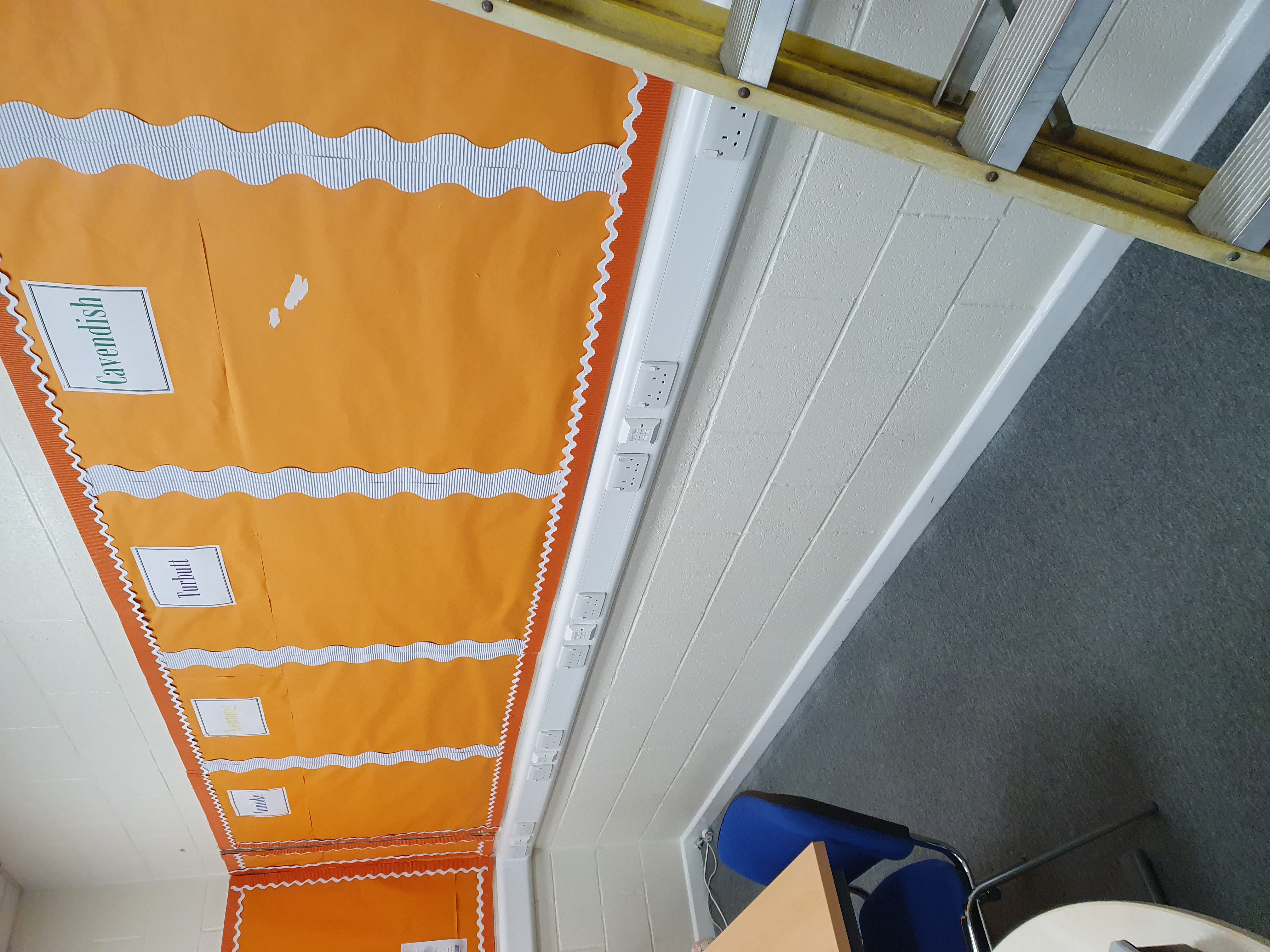 Classroom trunking installation